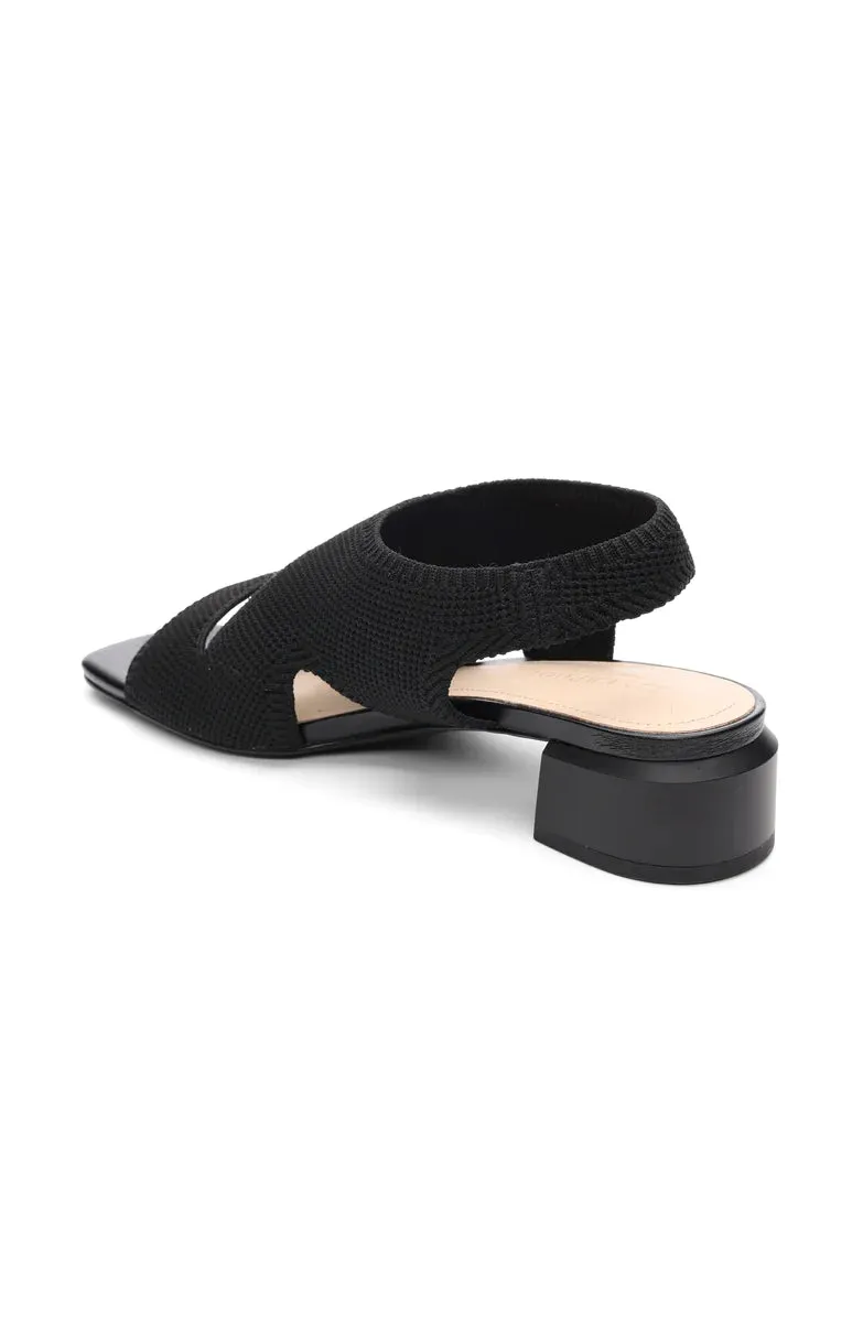 Pacific Slip on Sandal with Mini Block Heel in Black - Liverpool Los Angeles Style 754058