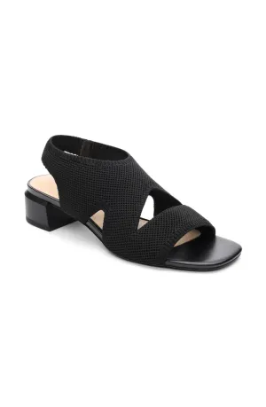 Pacific Slip on Sandal with Mini Block Heel in Black - Liverpool Los Angeles Style 754058