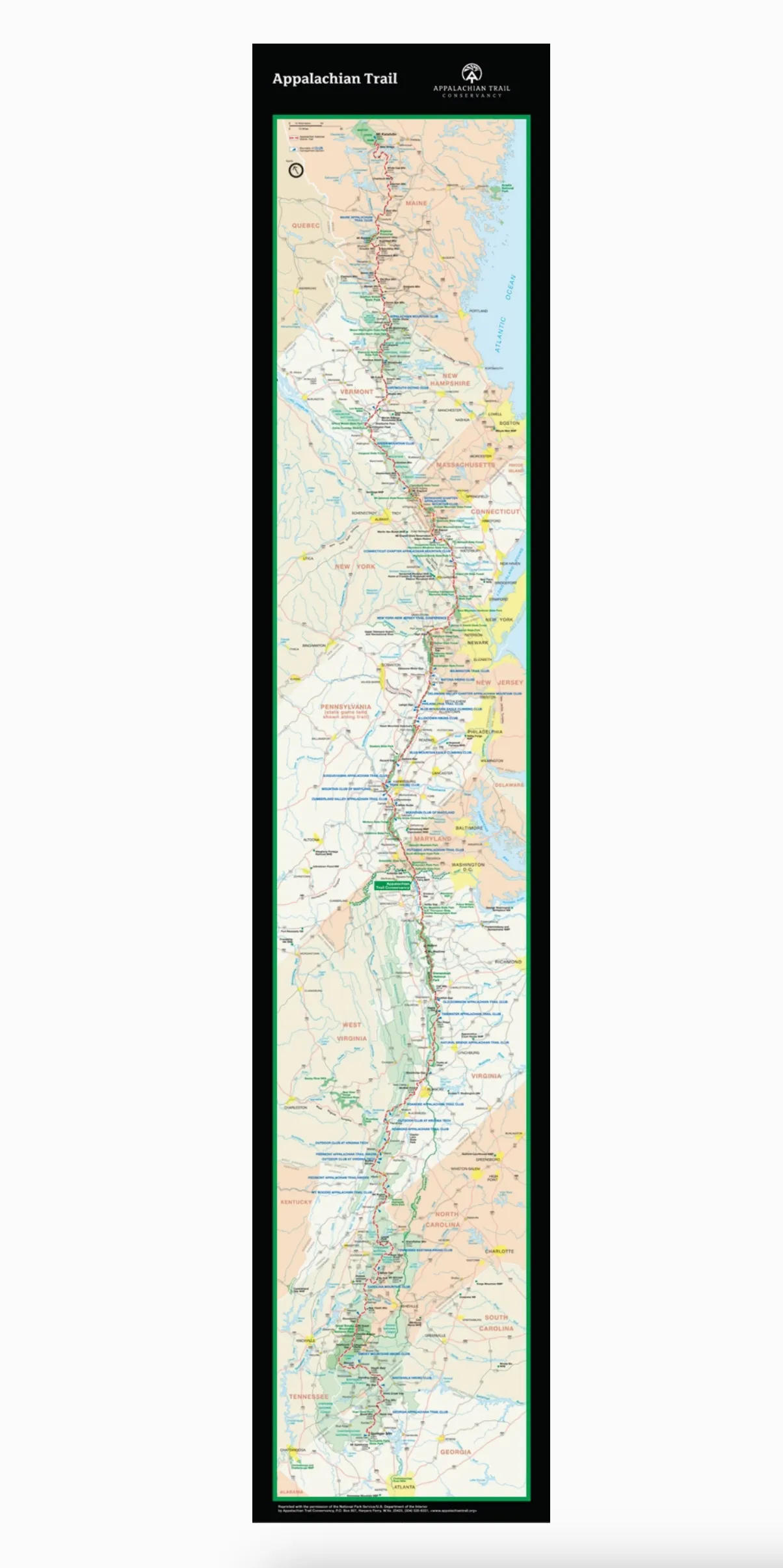 POSTER: APPALACHIAN TRAIL MAP