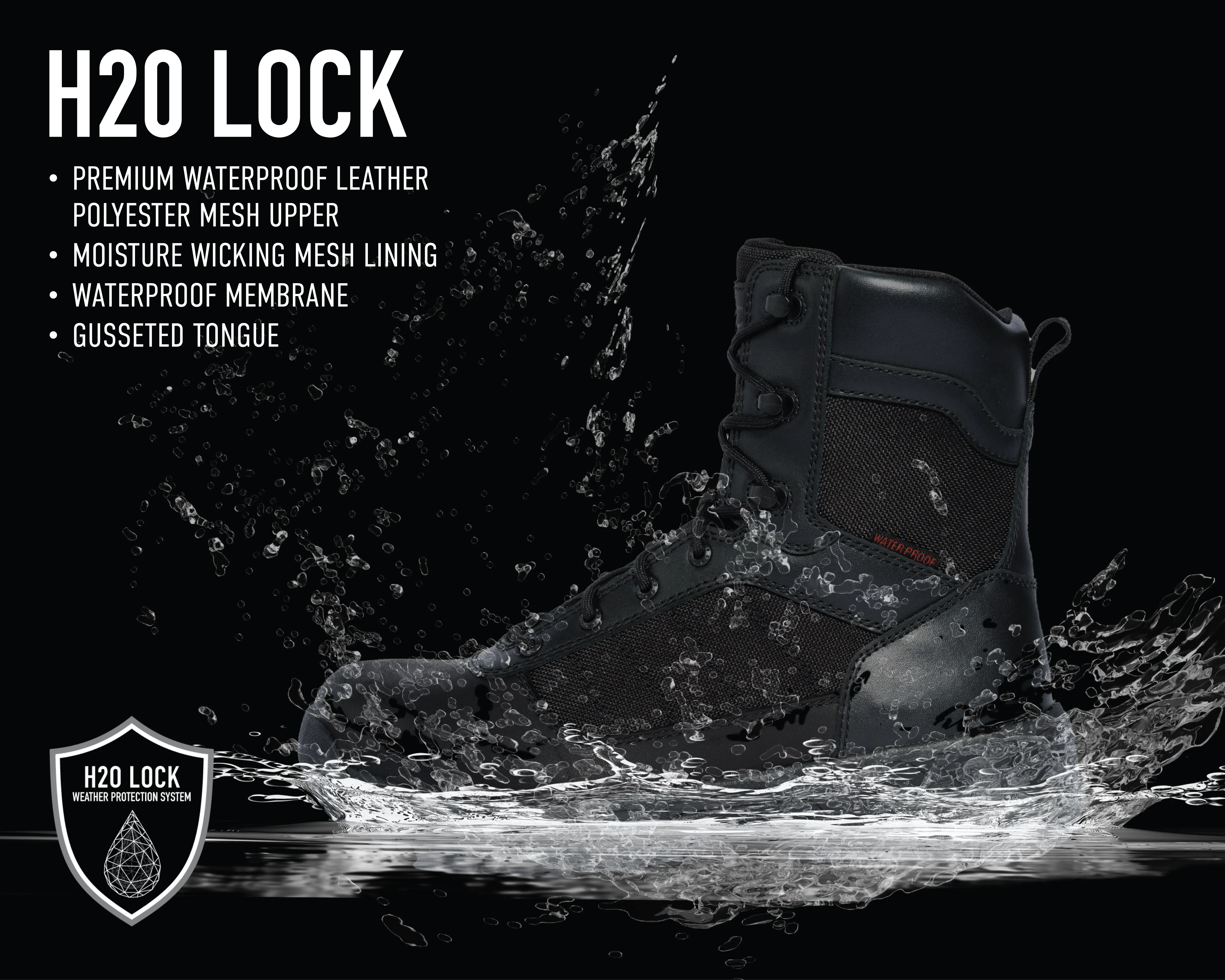 Rothco Guardian 8 Inch Black Tactical Boot With Side Zipper EMT/Law Enforcement