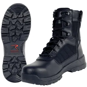 Rothco Guardian 8 Inch Black Tactical Boot With Side Zipper EMT/Law Enforcement