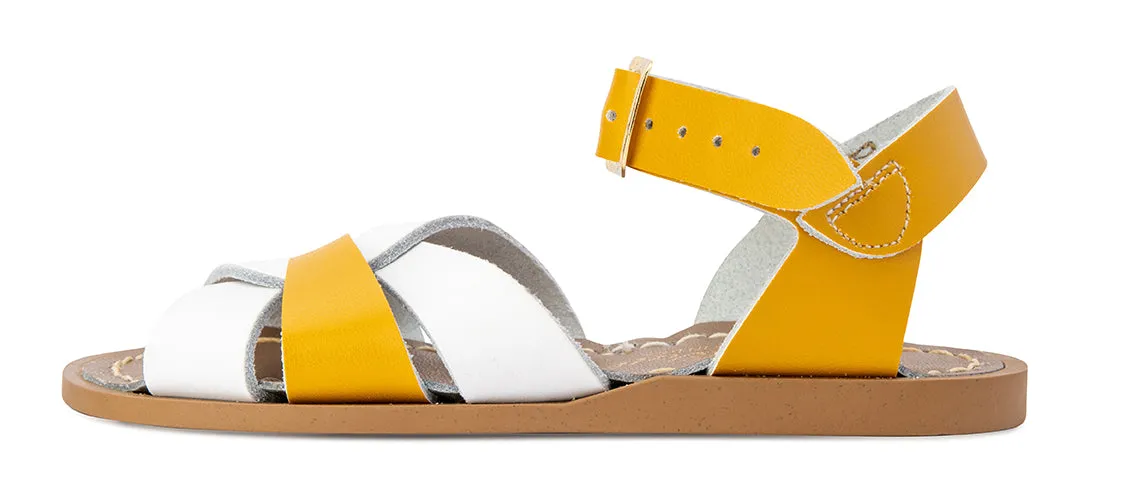 Saltwater Sandals Original Mash-Up - Mustard/White
