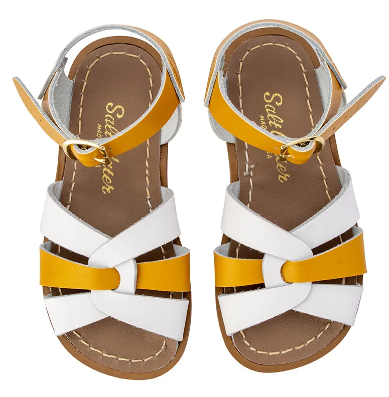 Saltwater Sandals Original Mash-Up - Mustard/White