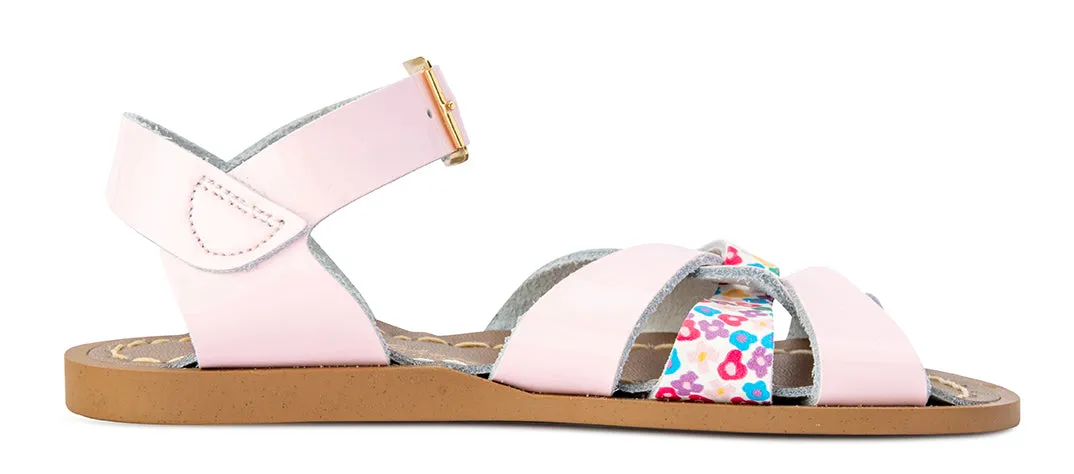 Saltwater Sandals Original Mash-Up - Shiny Pink/Floral