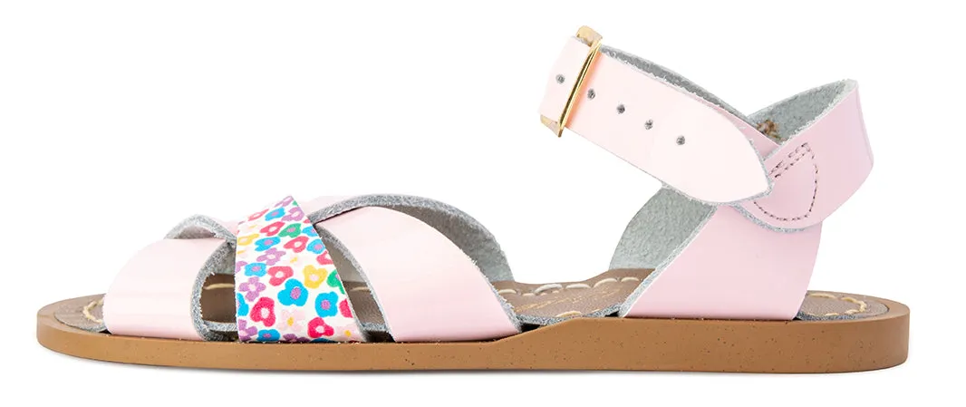 Saltwater Sandals Original Mash-Up - Shiny Pink/Floral