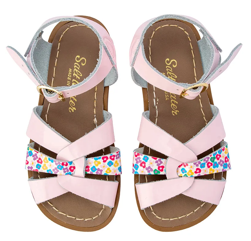 Saltwater Sandals Original Mash-Up - Shiny Pink/Floral