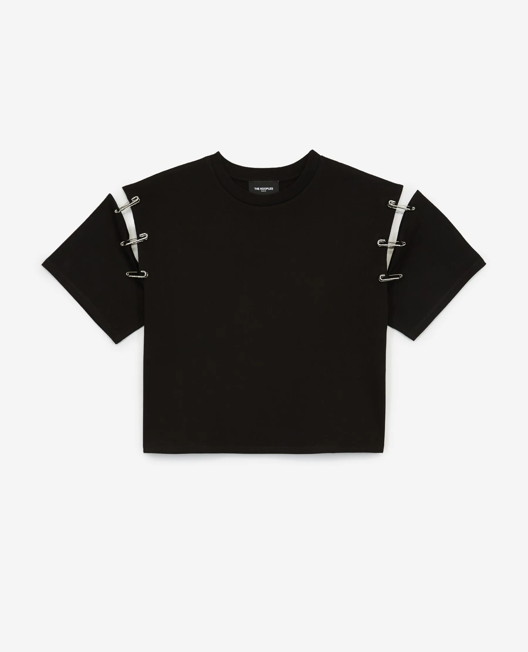 T-shirt blanc coton strass