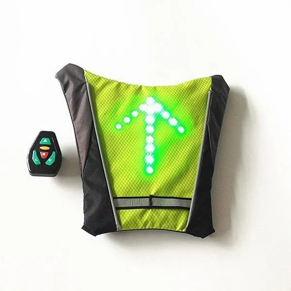 Turn Signal Cycling Reflective Safety LED Vest Cyclist Outdoor Waterproof