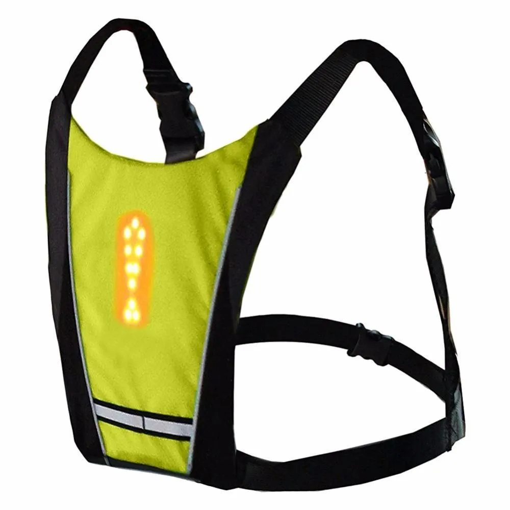 Turn Signal Cycling Reflective Safety LED Vest Cyclist Outdoor Waterproof