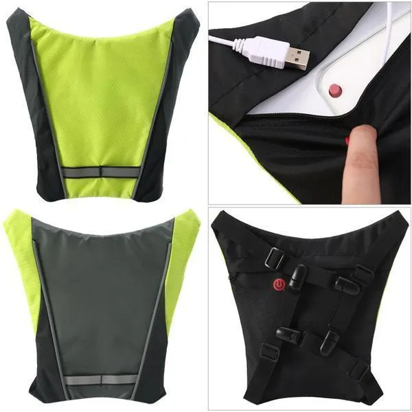 Turn Signal Cycling Reflective Safety LED Vest Cyclist Outdoor Waterproof