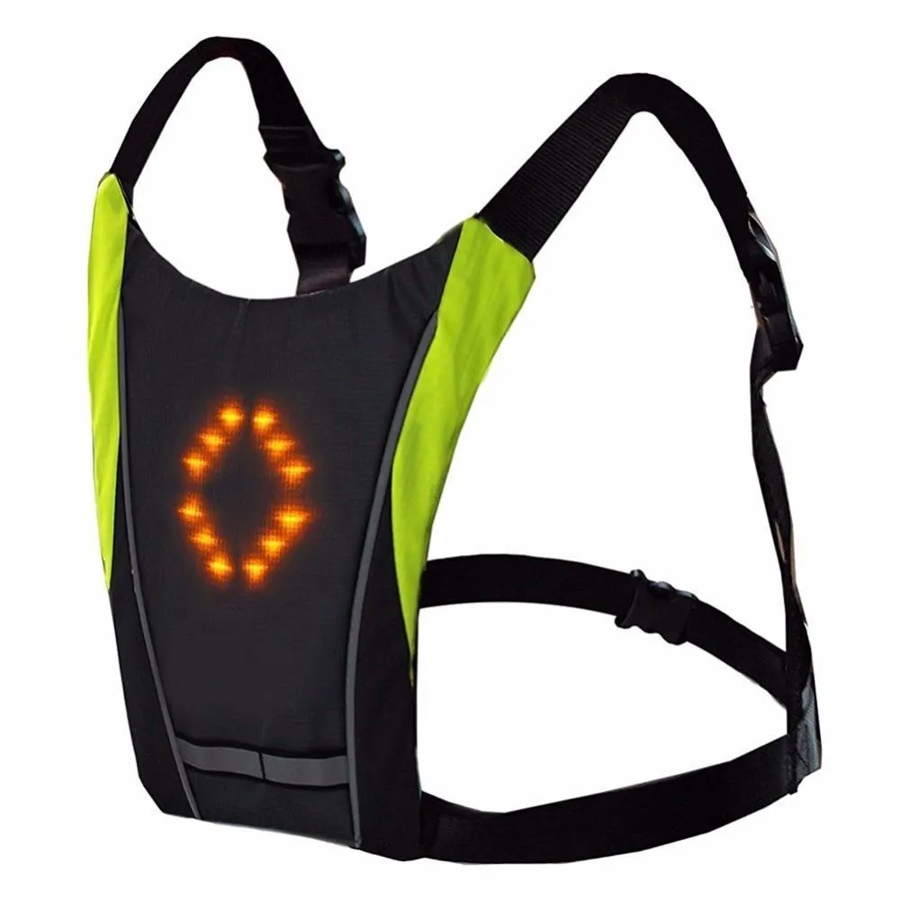 Turn Signal Cycling Reflective Safety LED Vest Cyclist Outdoor Waterproof