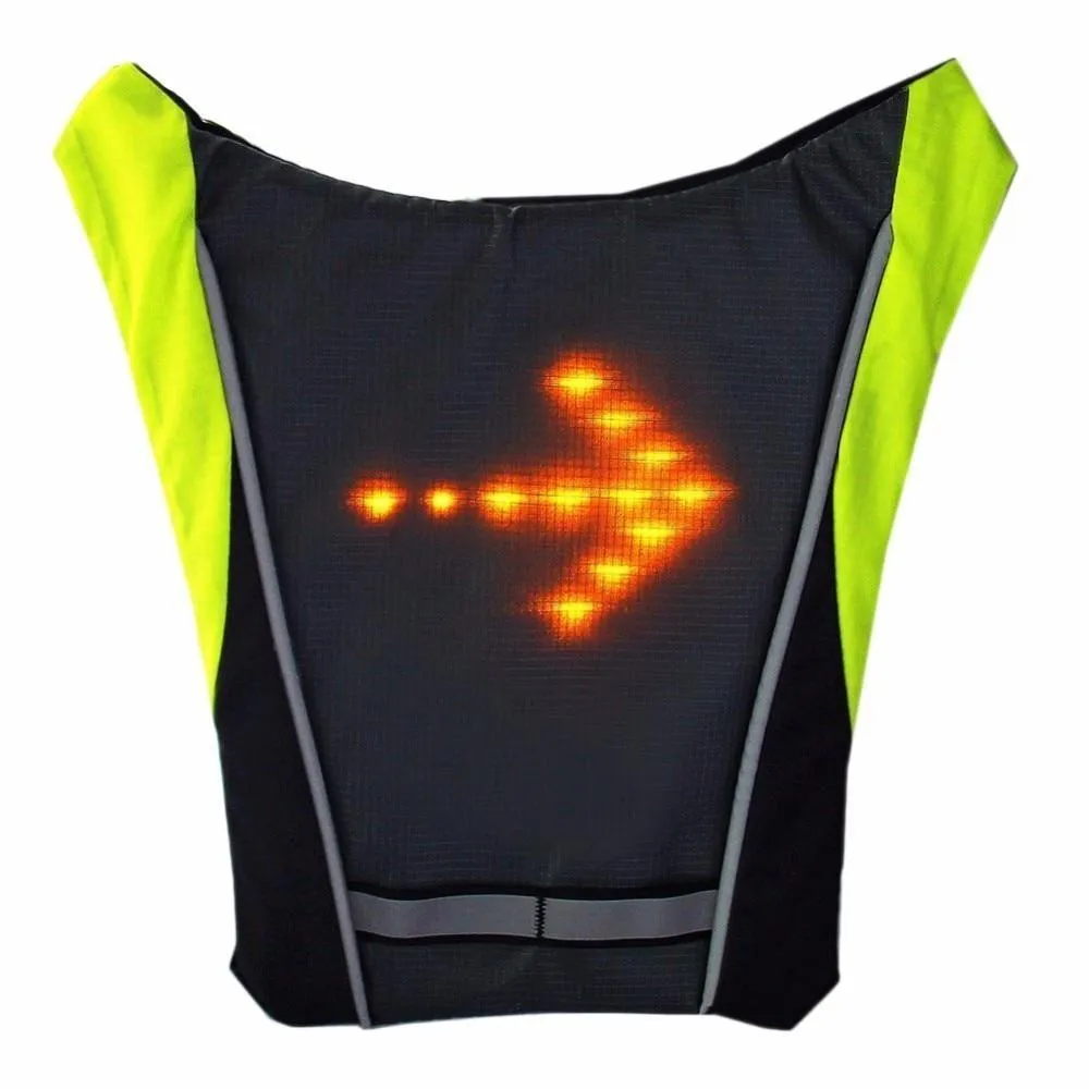 Turn Signal Cycling Reflective Safety LED Vest Cyclist Outdoor Waterproof