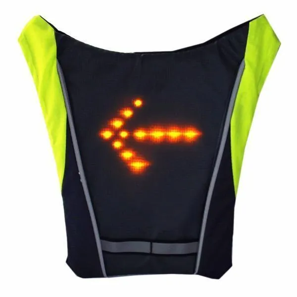 Turn Signal Cycling Reflective Safety LED Vest Cyclist Outdoor Waterproof