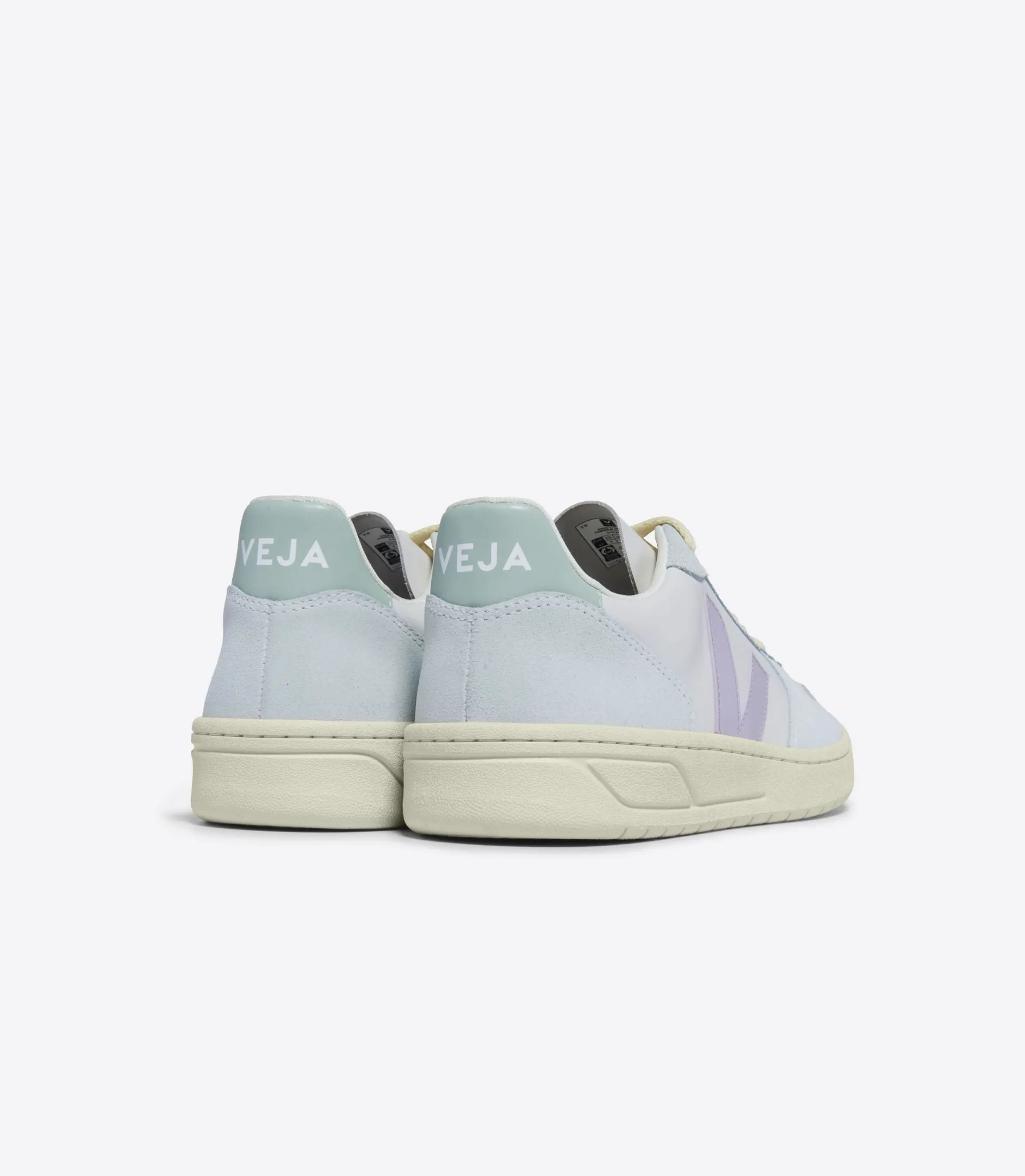 Veja Women's V-10 Leather Gravel Parme Menthol