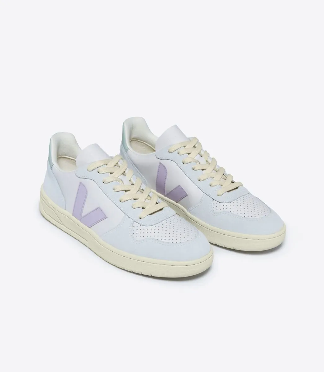 Veja Women's V-10 Leather Gravel Parme Menthol