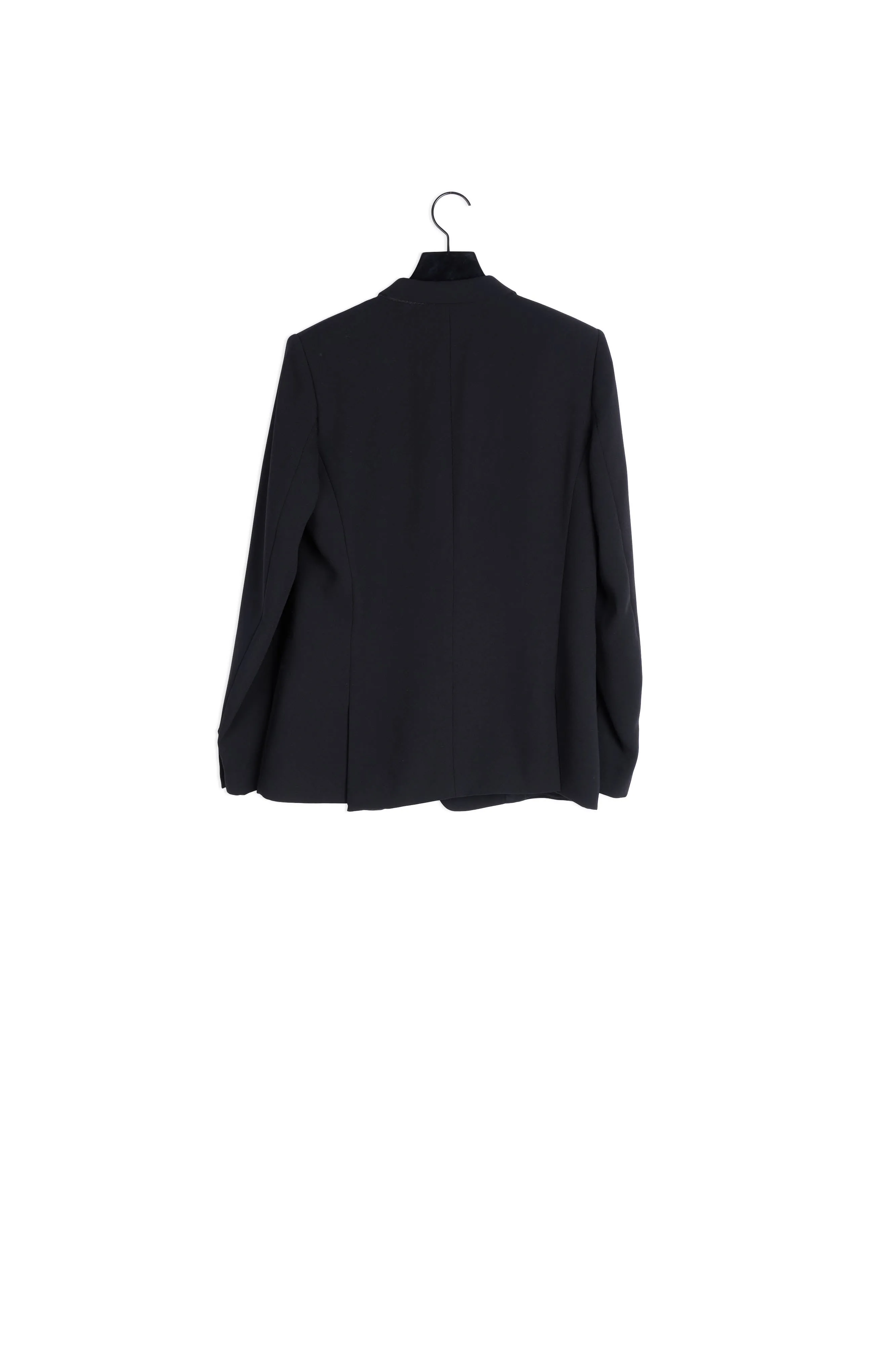 Veste costume noire en crêpe