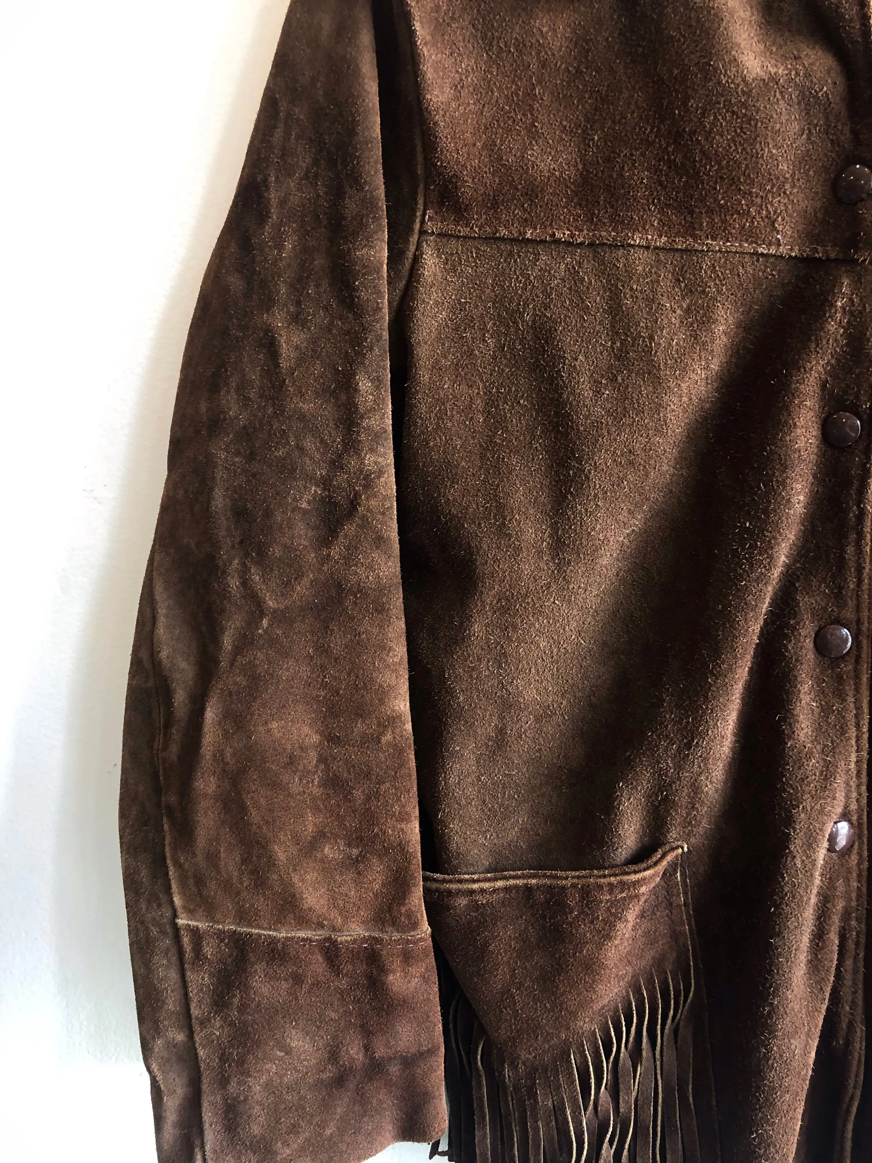 Vintage 1950s Bay River Fringe Suede jacket