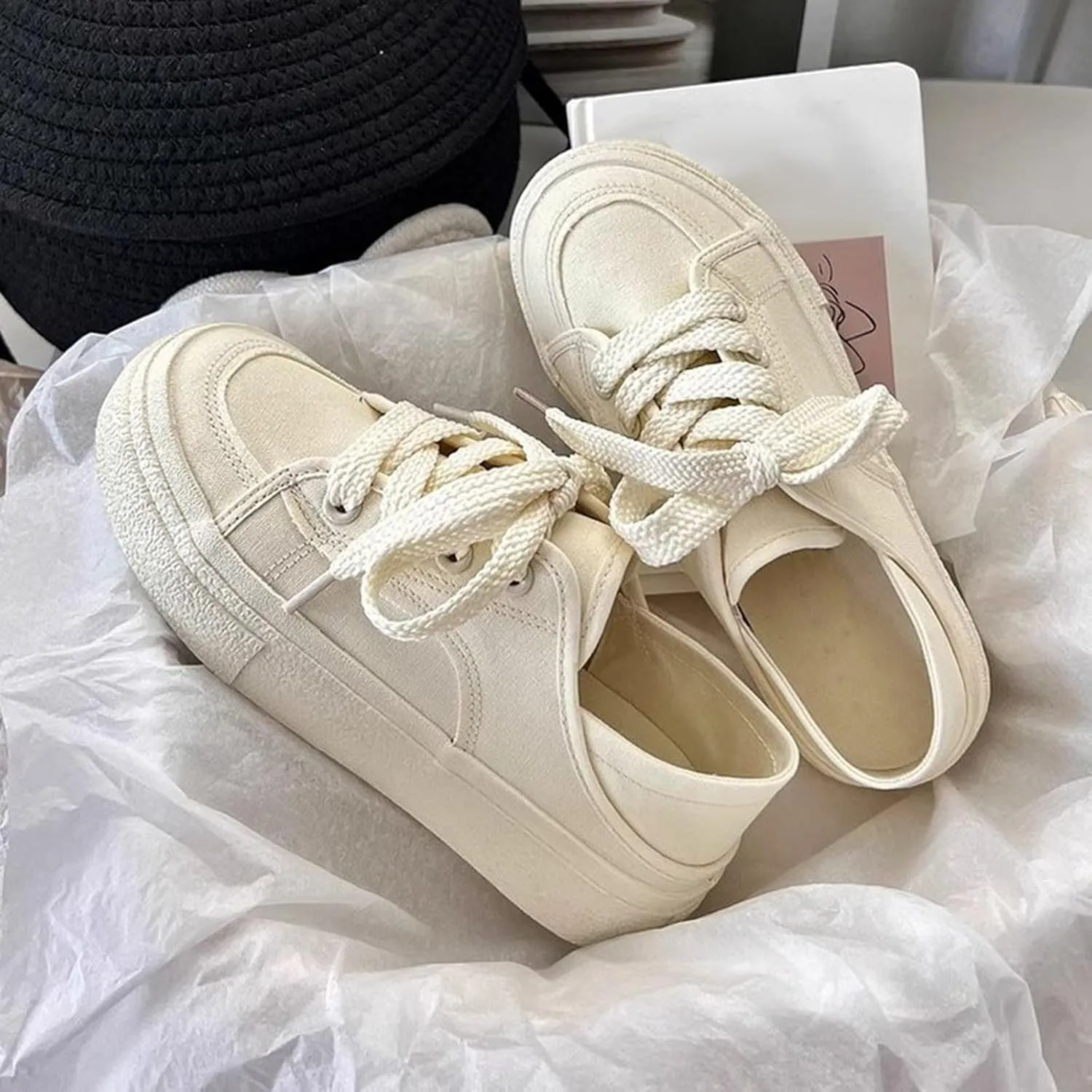Women Gym Shoes Fashion Thick Sole Casual Sneakers Non Slip Comfortable Walking Athletic Shoes Slip On Tennis Shoes