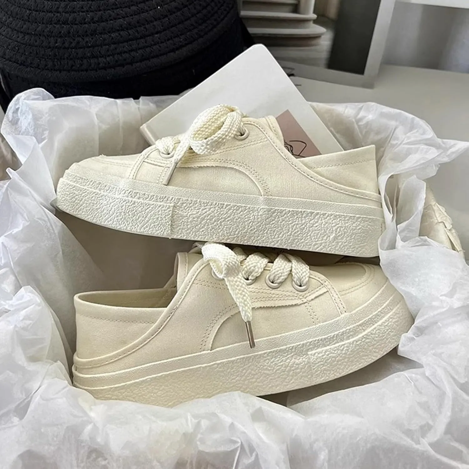 Women Gym Shoes Fashion Thick Sole Casual Sneakers Non Slip Comfortable Walking Athletic Shoes Slip On Tennis Shoes