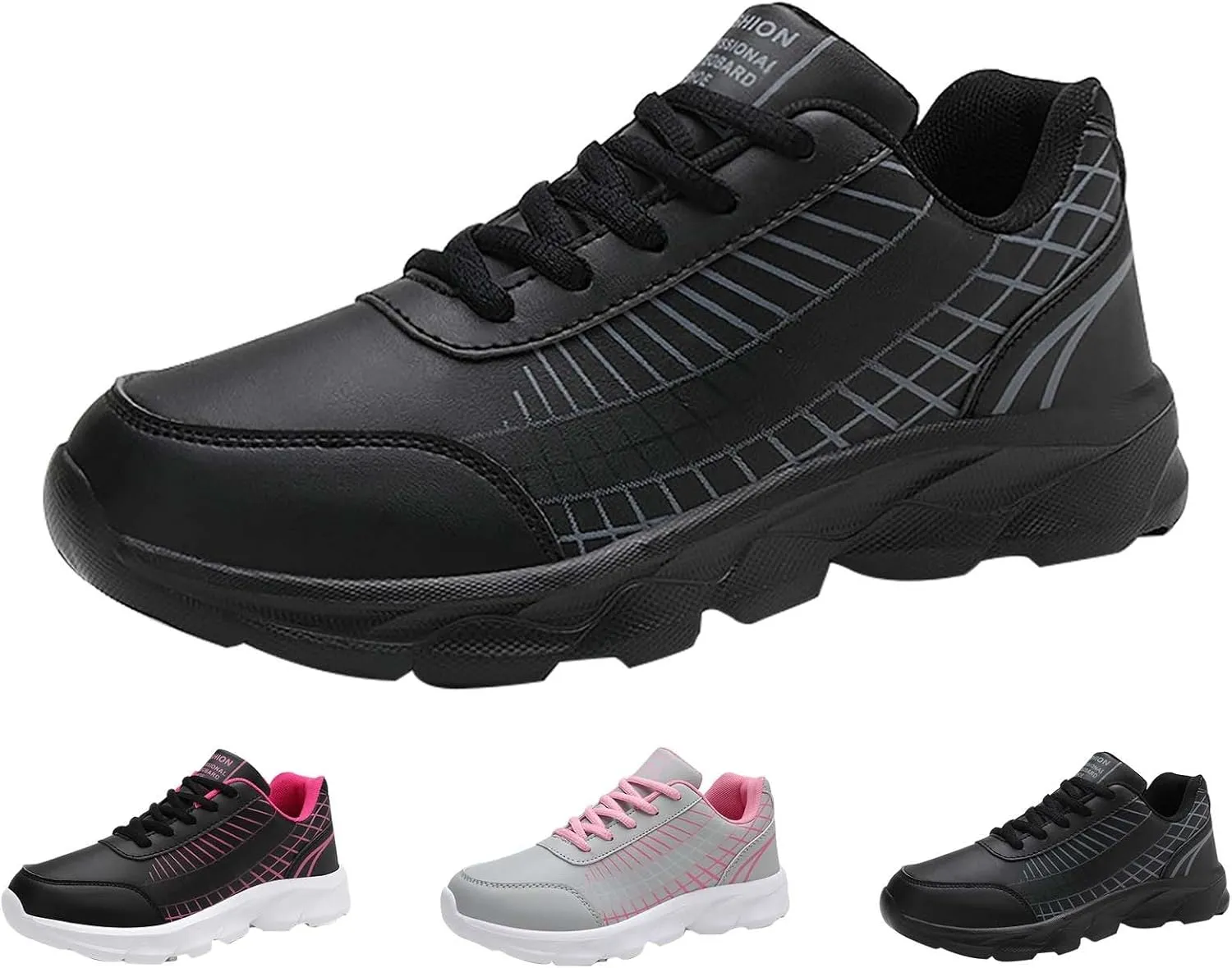 Women's Gym Shoes Running Comfortable Tennis Breathable Non Slip Athletic Lace Up Walking Workout Training Sneakers