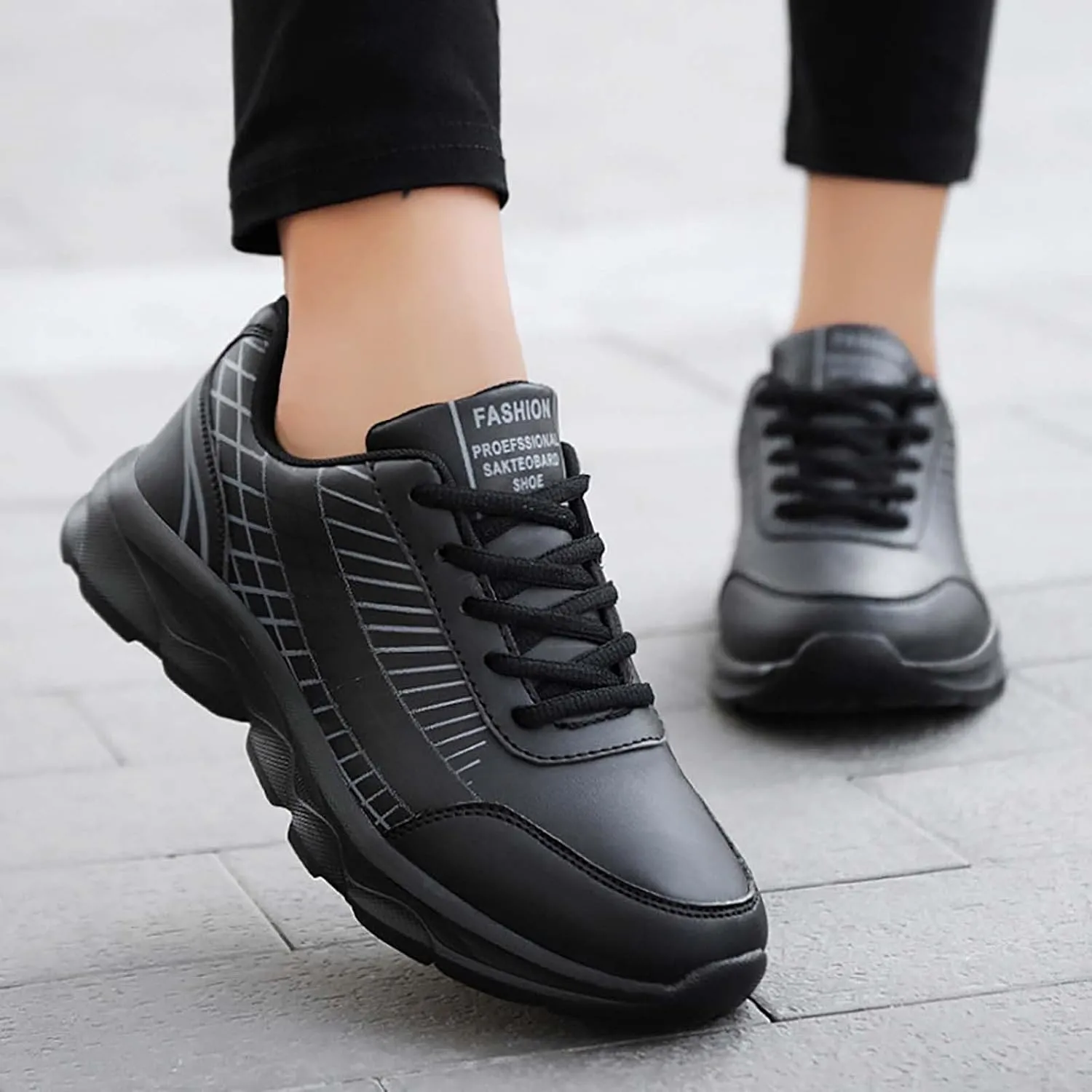 Women's Gym Shoes Running Comfortable Tennis Breathable Non Slip Athletic Lace Up Walking Workout Training Sneakers