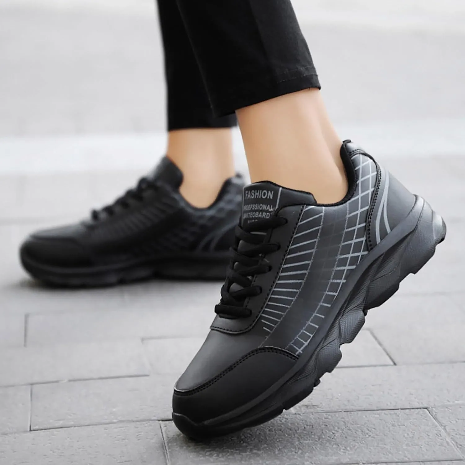 Women's Gym Shoes Running Comfortable Tennis Breathable Non Slip Athletic Lace Up Walking Workout Training Sneakers