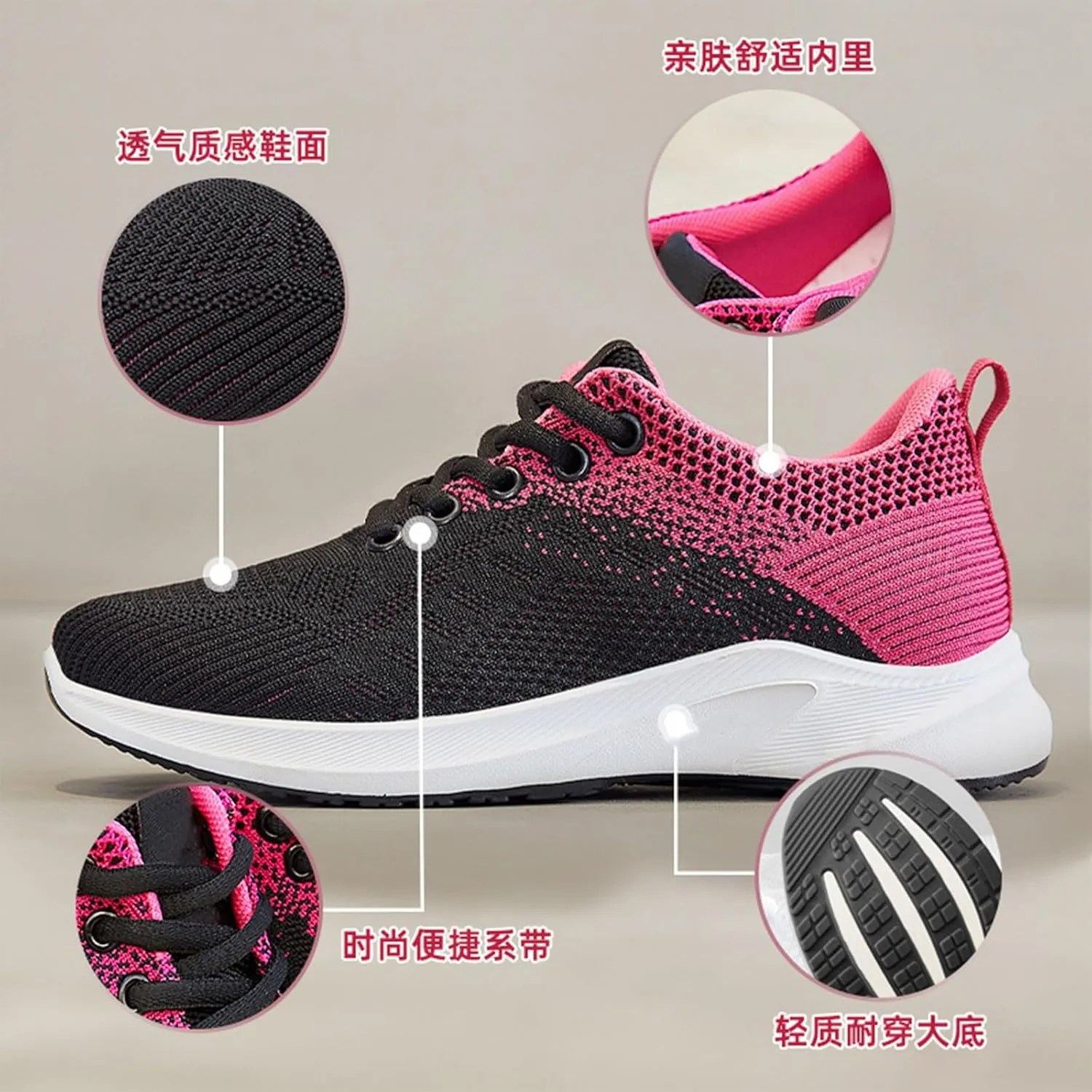 Women's Orthopedic Shoes Comfortable Platform Wide Width Toe Box Sneakers Arch Support Walking Running Shoes