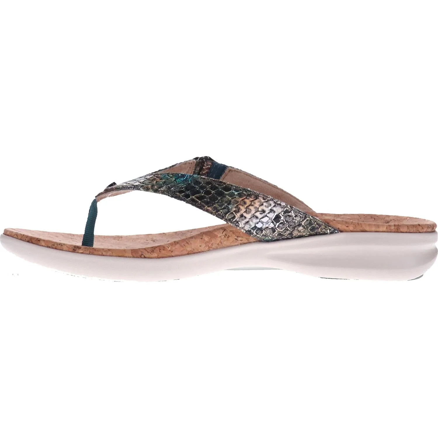 Women's Revere Napoli Peacock Python Leather