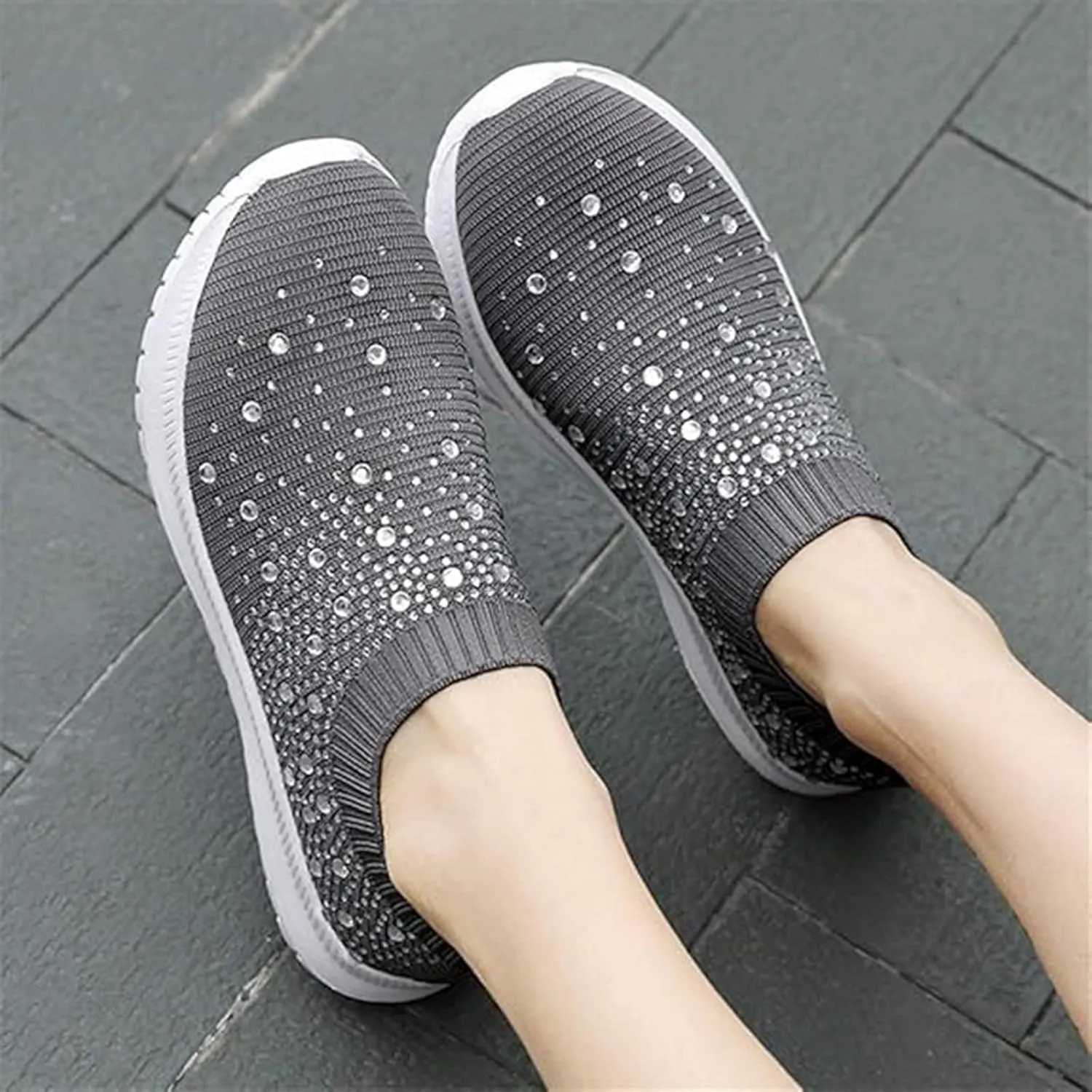Women's Shoes Sneakers Comfortable Lightweiht Slip On Athletic Shoes Casual Fashion Non Slip Walking Workout Shoes