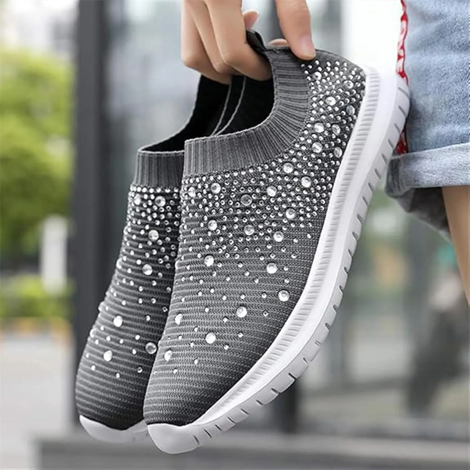 Women's Shoes Sneakers Comfortable Lightweiht Slip On Athletic Shoes Casual Fashion Non Slip Walking Workout Shoes