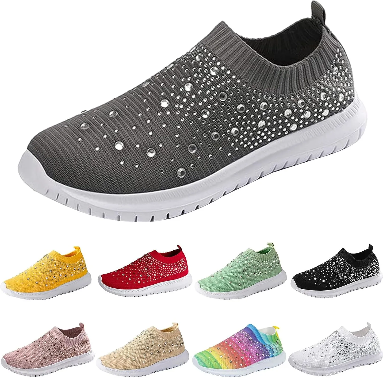 Women's Shoes Sneakers Comfortable Lightweiht Slip On Athletic Shoes Casual Fashion Non Slip Walking Workout Shoes
