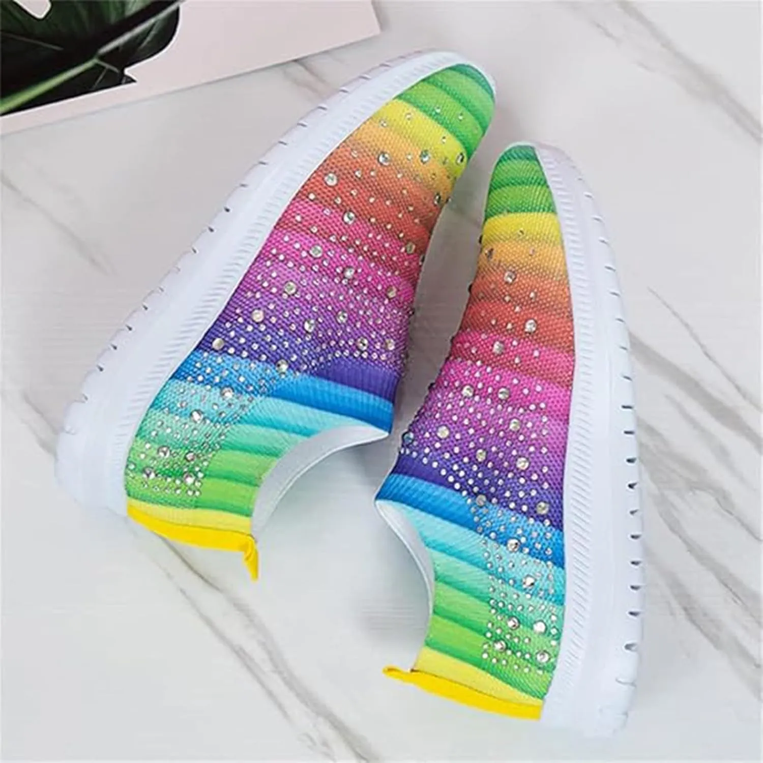 Women's Shoes Sneakers Comfortable Lightweiht Slip On Athletic Shoes Casual Fashion Non Slip Walking Workout Shoes