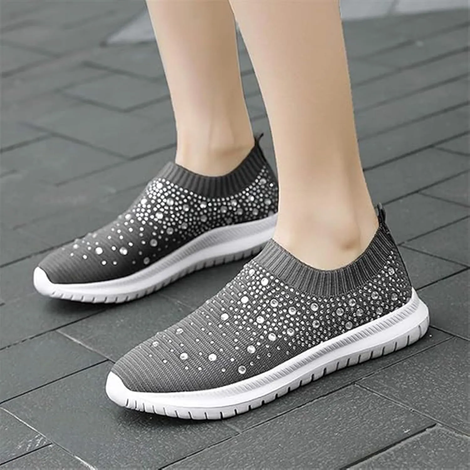 Women's Shoes Sneakers Comfortable Lightweiht Slip On Athletic Shoes Casual Fashion Non Slip Walking Workout Shoes