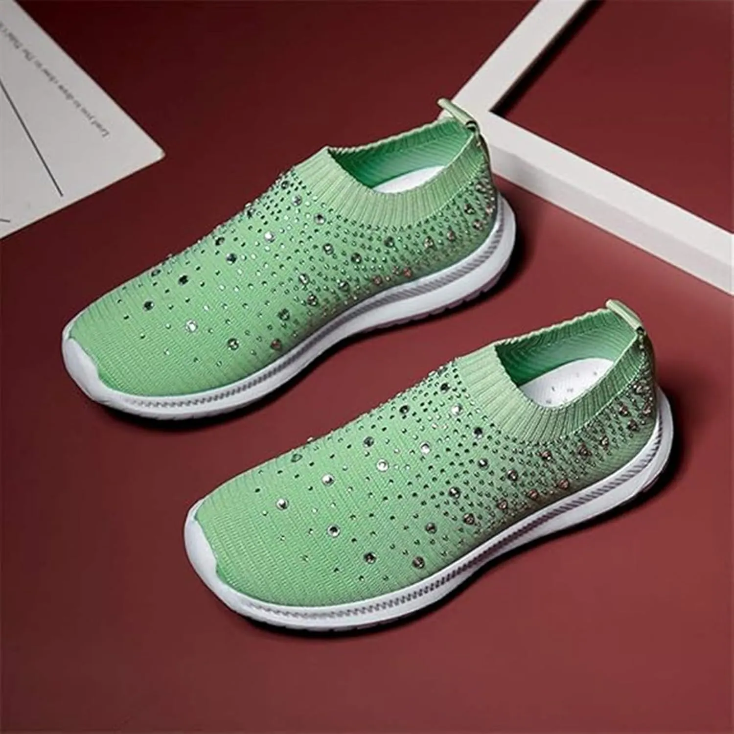 Women's Shoes Sneakers Comfortable Lightweiht Slip On Athletic Shoes Casual Fashion Non Slip Walking Workout Shoes