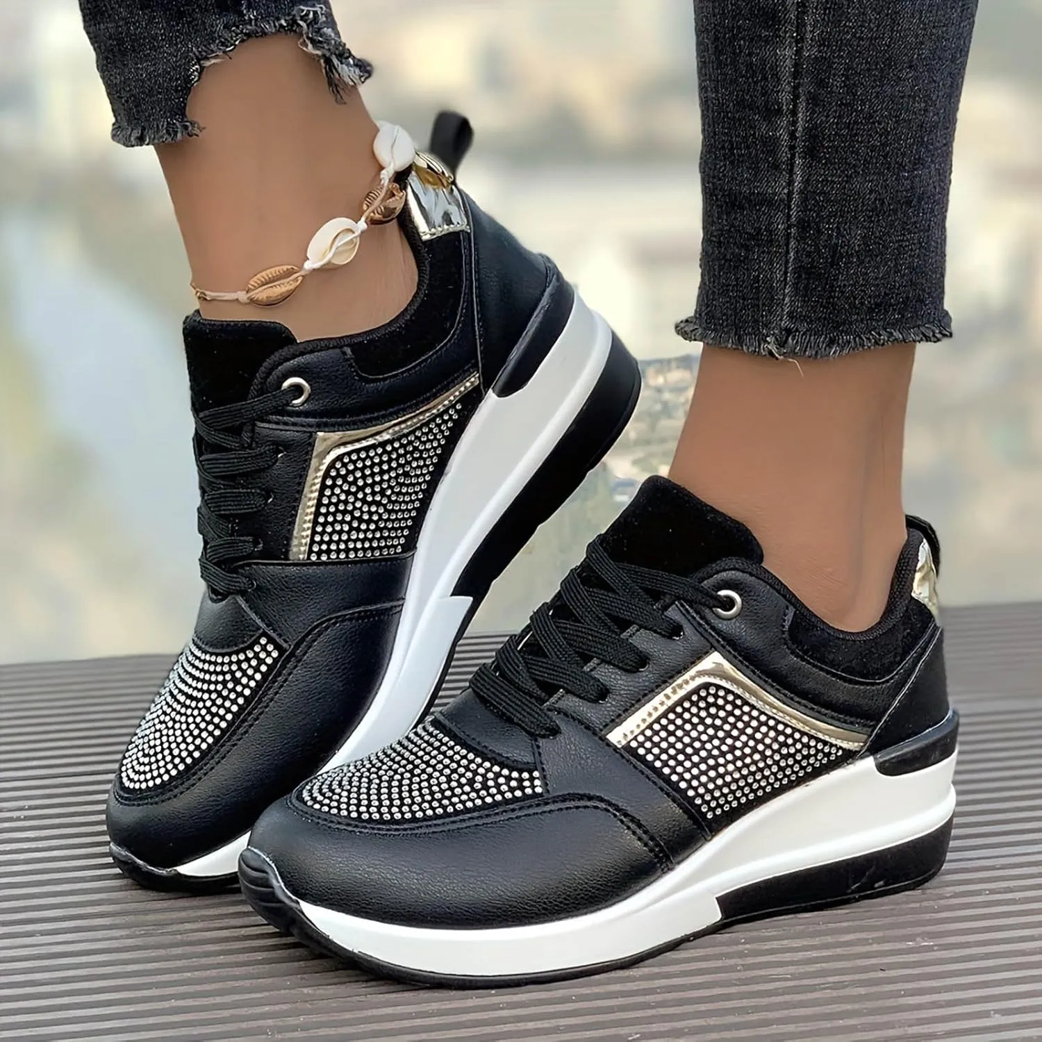 Women's Walking Shoes Cushion Running Tennis Shoes Non Slip Comfortable Breathable Workout Gym Sports Athletic Fashion Sneakers