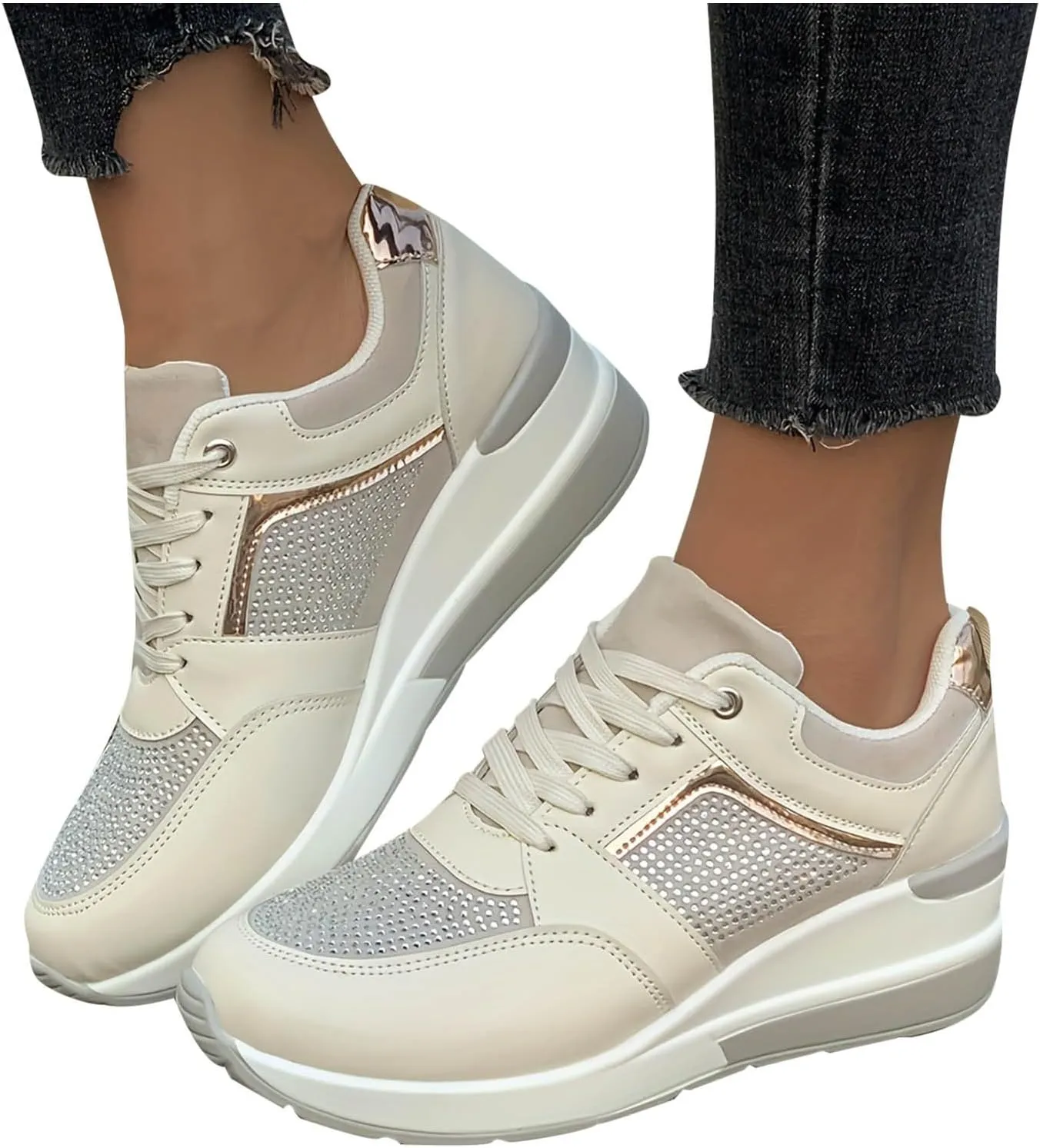 Women's Walking Shoes Cushion Running Tennis Shoes Non Slip Comfortable Breathable Workout Gym Sports Athletic Fashion Sneakers