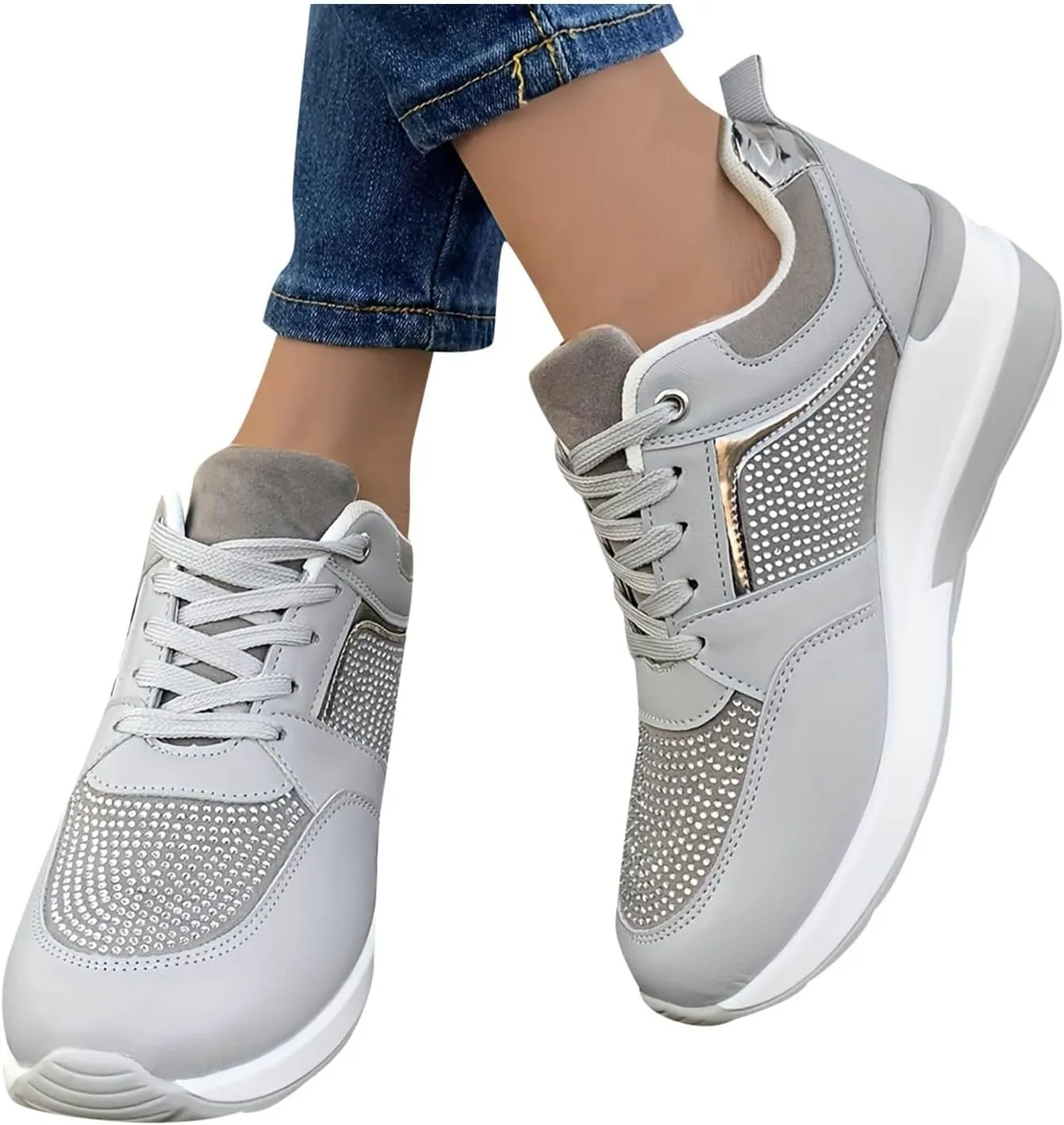 Women's Walking Shoes Cushion Running Tennis Shoes Non Slip Comfortable Breathable Workout Gym Sports Athletic Fashion Sneakers