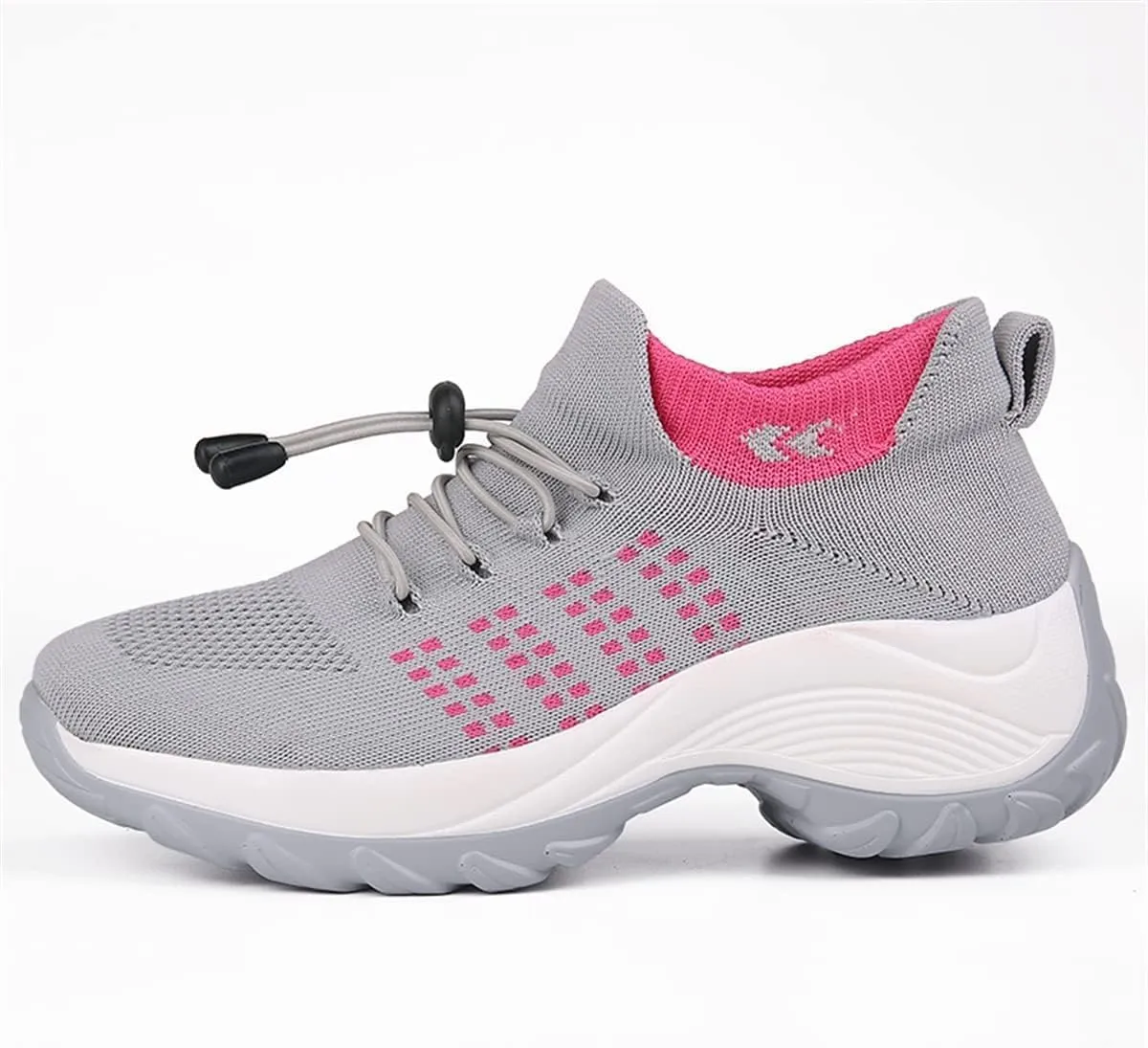 Women's Walking Shoes Sock Sneakers Casual Fashion Mesh Slip On Lady Girls Modern Jazz Dance Easy Shoes Platform Loafers