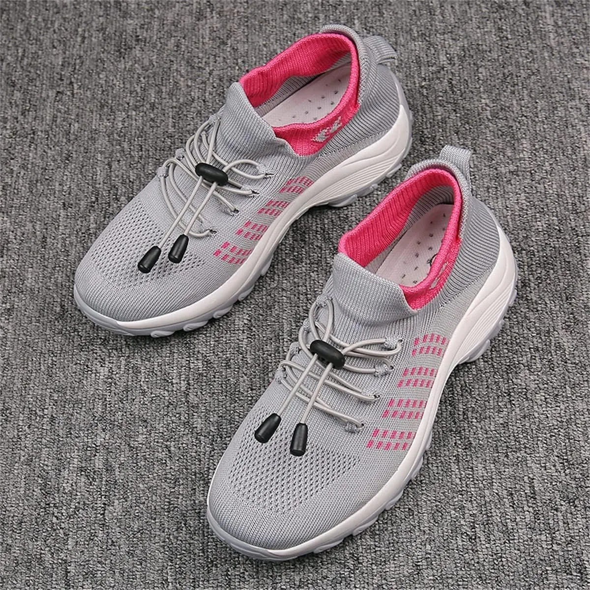 Women's Walking Shoes Sock Sneakers Casual Fashion Mesh Slip On Lady Girls Modern Jazz Dance Easy Shoes Platform Loafers