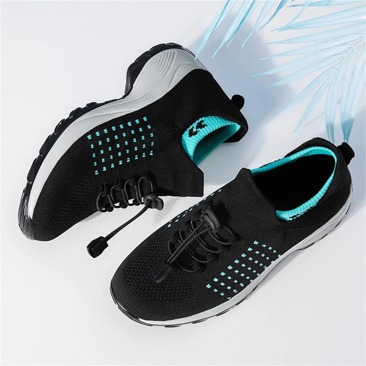 Women's Walking Shoes Sock Sneakers Casual Fashion Mesh Slip On Lady Girls Modern Jazz Dance Easy Shoes Platform Loafers